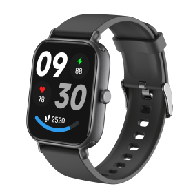 2025 Smart Watch for Men Women, 2.0 Inch HD Large Screen Bluetooth Calling Fitness Tracker with Heart Rate Sleep Monitor (Color: BLACK)