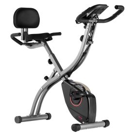 VEVOR Folding Exercise Bike, Foldable Fitness Stationary Bike, Adjustable Magnetic Resistance Stationary Bike (Adjustable Exercise Modes: 3 Adjustment Modes)